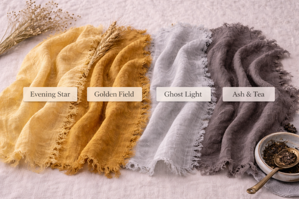 gauze yellow and grey